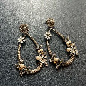 Zara floral teardrop earrings